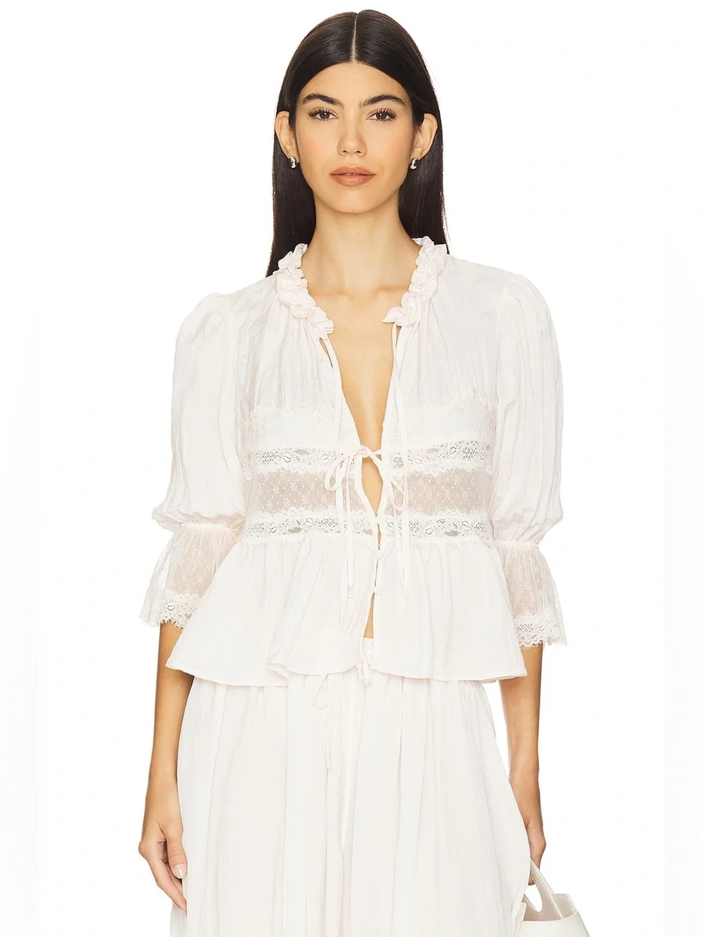 New FREE PEOPLE Intimately FP Forever Young Bed Jacket In White Alyssum Sz XS